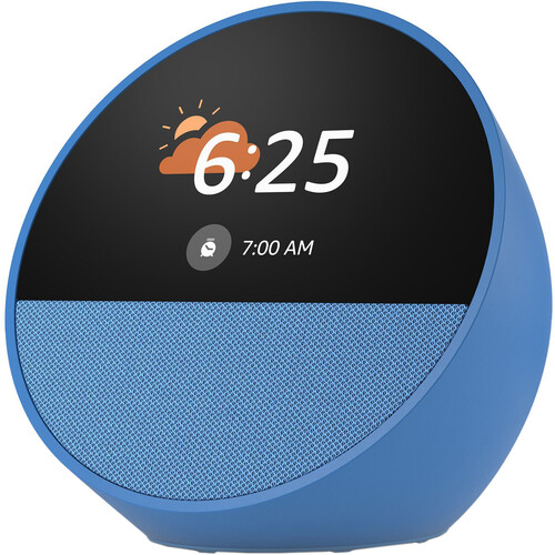 Amazon Echo Spot Smart Alarm Clock (2024 Edition Ocean Blue)