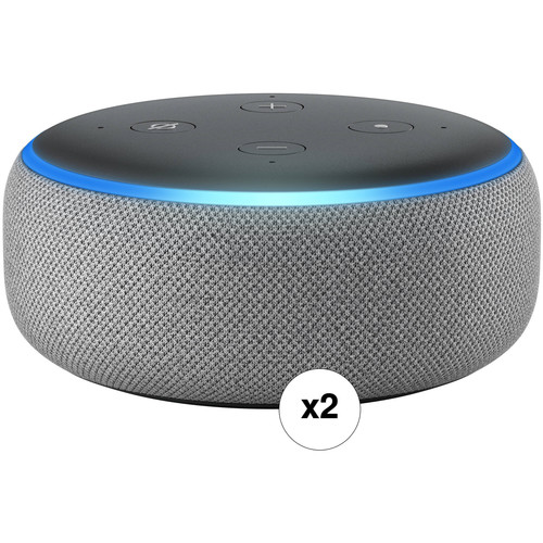 Amazon Echo Dot Pair Kit (3rd Generation, Heather Gray) B&H