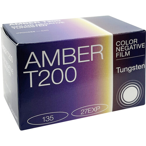 Amber T200 200 ISO Color Negative Tungsten Movie Film (35mm Roll Film 27 Exposures)