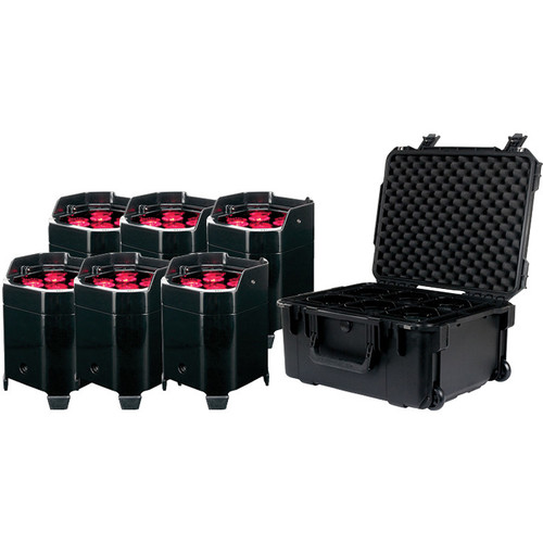American DJ Element HEX PC6 Pak with Waterproof Case (6-Pack)
