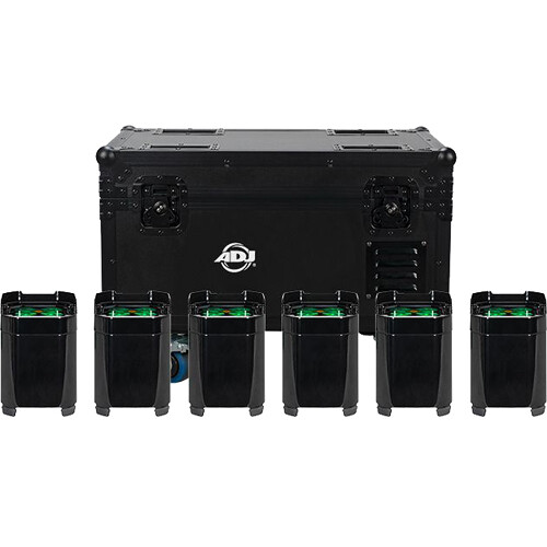 American DJ Mirage Q6 PAK Black with Charging Case (6-Pack Black)