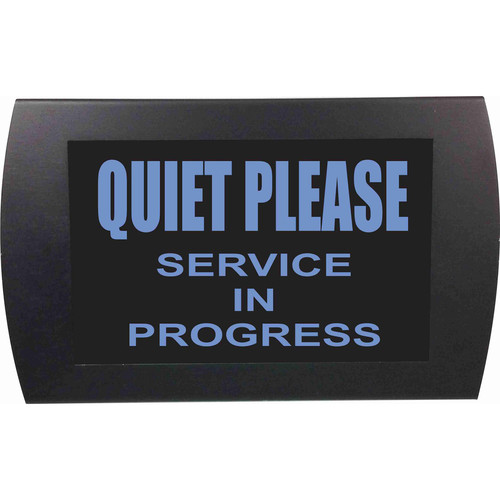 American Recorder QUIET PLEASE SERVICE IN PROGRESS Indicator Sign with LEDs (Red)