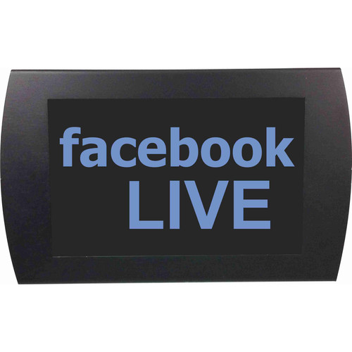American Recorder facebook LIVE Indicator Sign with LEDs (Blue)