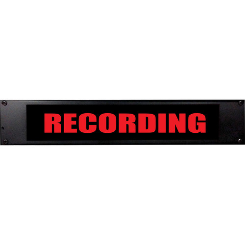 American Recorder RECORDING Sign with LEDs (2 RU English Red)