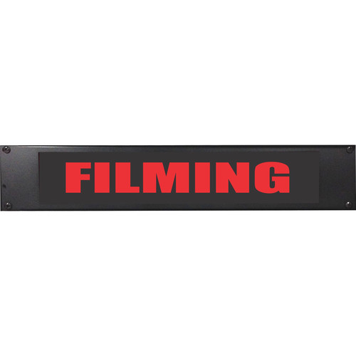 American Recorder FILMING Rackmount Indicator Sign with LEDs (2 RU Red)