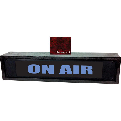 American Recorder ON AIR Sign with LEDs & Rosewood Enclosure (2 RU English Blue)