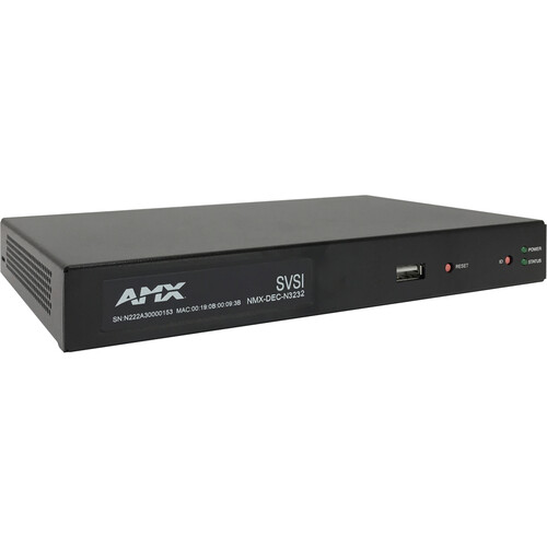 AMX NMX-DEC-N3232 H.264 Compressed Video over IP Decoder (Standalone)