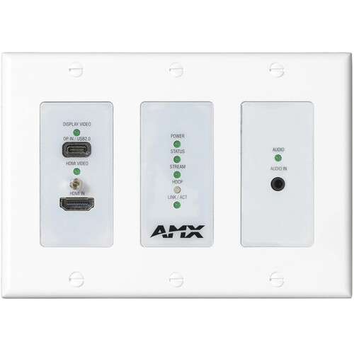 AMX N2615D 4K60 MWC/Dante AV-A Encoder Wall Plate (Decora Style)