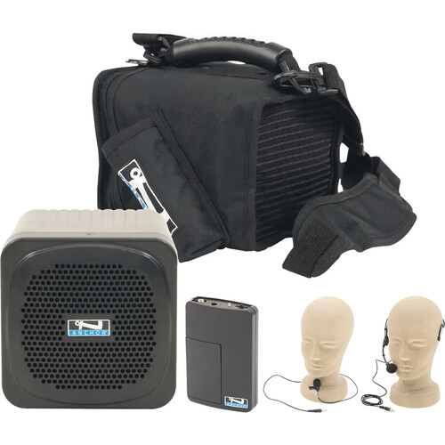 Anchor Audio MINI Pro System 1 Package with Wired Mic Beltpack Transmitter Lavalier Mic and Headband Mic