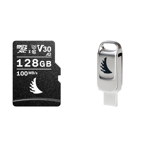 Angelbird 128GB AV Pro UHS-I microSDXC Memory Card with SD Adapter and 128GB Flash Drive