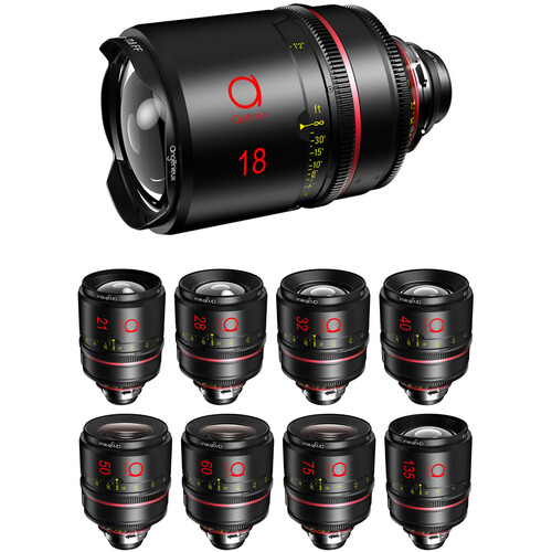 Angenieux Optimo Prime Gold Lens Set (18 21 28 32 40 50 75 100 & 135mm)