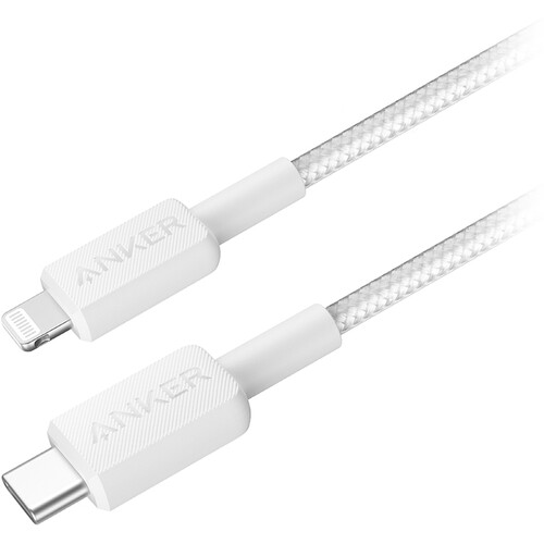 Anker Bio-Braided USB-C to Lightning Cable (White 6')