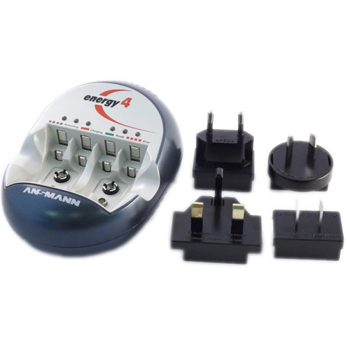 Ansmann Energy 4 Universal Charger for AA AAA or 9V NiMH and NiCd Batteries