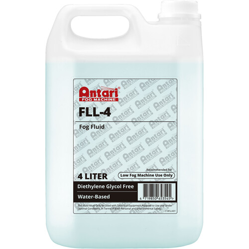 Antari FLL-4 Low Fog Effects Fluid for Antari Fog Machines (1 Gallon Blue Formula)