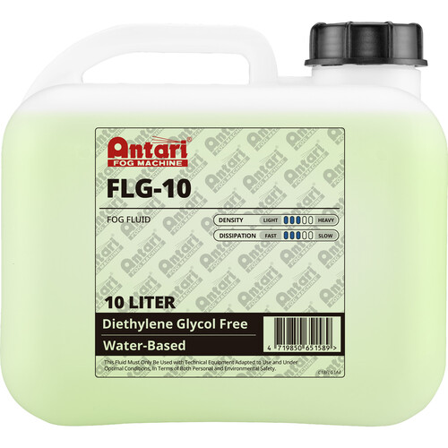 Antari FLG-10 Long-Lasting Fog Fluid for Antari Fog Machines (2.6 Gallons Green Formula)