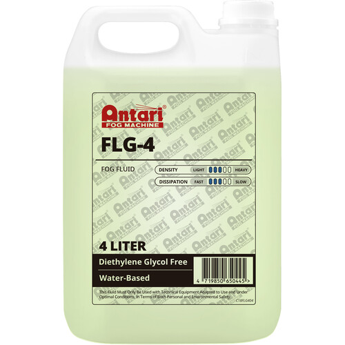 Antari FLG-4 Long-Lasting Fog Fluid for Antari Fog Machines (1 Gallon Green Formula)