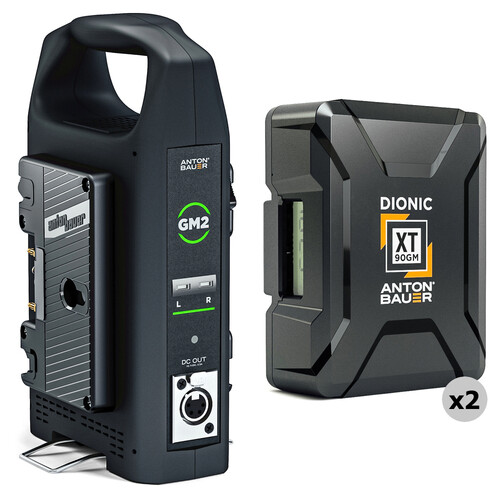 Anton/Bauer Dionic XT90 2-Battery Kit with GM2 Dual-Bay Charger (Gold Mount)