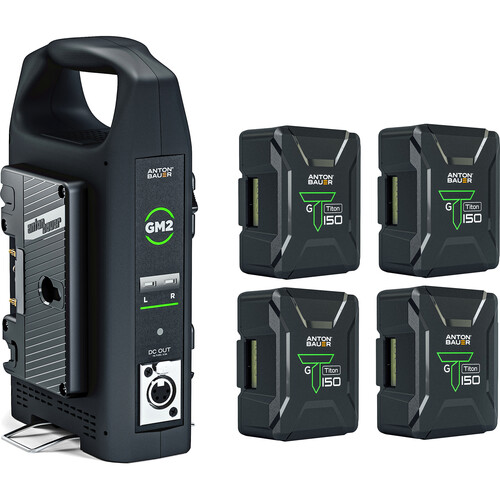 Anton/Bauer Titon 150 4-Battery Kit with GM2 Dual Charger (Gold Mount)