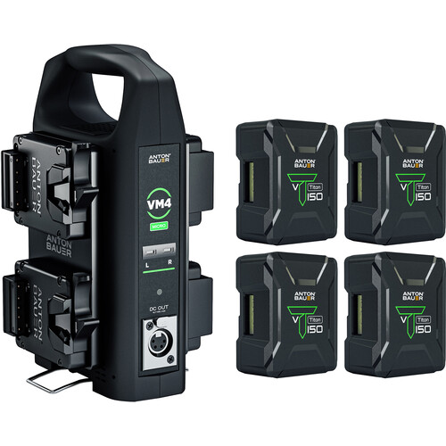 Anton/Bauer Titon 150 4-Battery Kit with VM4 Quad Charger (V-Mount)
