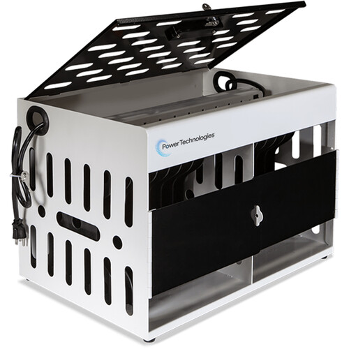 Power Technologies 16-Slot Charging Cabinet for Laptops & Tablets
