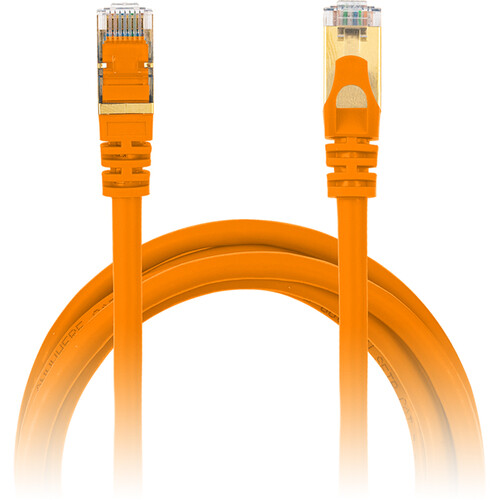 Power Technologies Snagless Network Cables with Gold-Plated RJ45 Connectors (10' Orange)