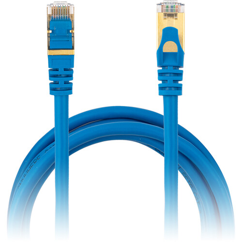 Power Technologies Snagless Network Cables with Gold-Plated RJ45 Connectors (15' Blue)
