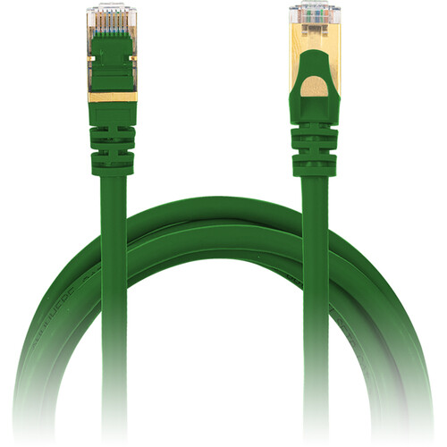 Power Technologies Snagless Network Cables with Gold-Plated RJ45 Connectors (6' Green)