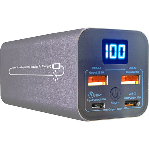 Power Technologies PowerBank+ 20000mAh Rechargeable Li-Ion Battery