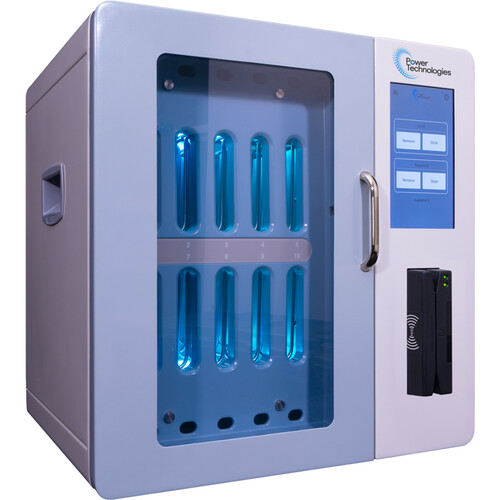 Power Technologies 10-Bay Smartphone Device Management and Charging Cabinet