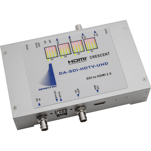 Apantac 12G-SDI to HDMI 2.0 Converter with Optional SFP Fiber Input
