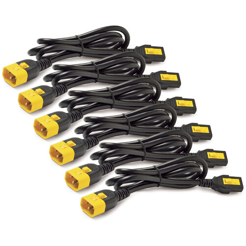 APC C13 to C14 Locking Power Cords (6' 6-Pack)