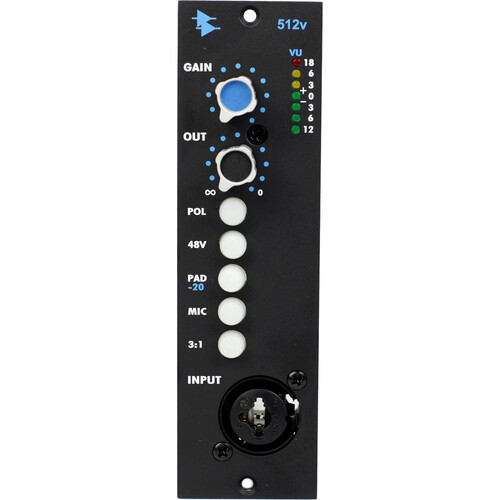 API AUDIO 512v 500-Series Mic/Line/Instrument Preamp and DI Module