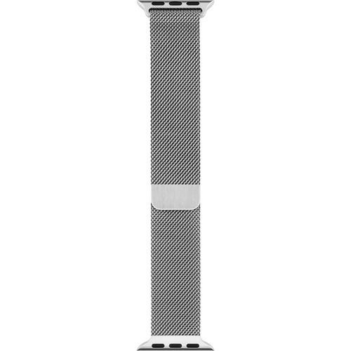 space gray apple watch with silver milanese loop