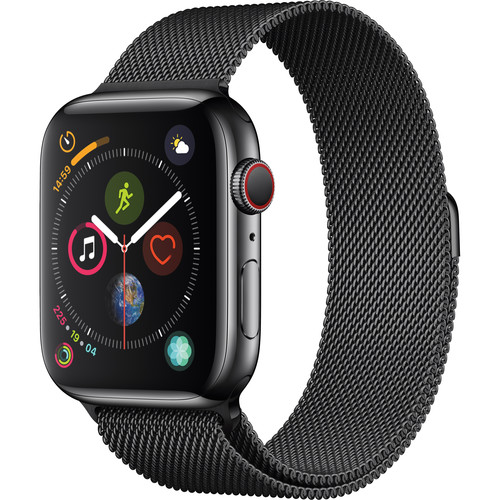 space black stainless steel milanese loop