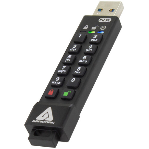 Apricorn Aegis Secure Key 3NX Encrypted USB 3.1 Gen 1 Flash Drive (256GB)