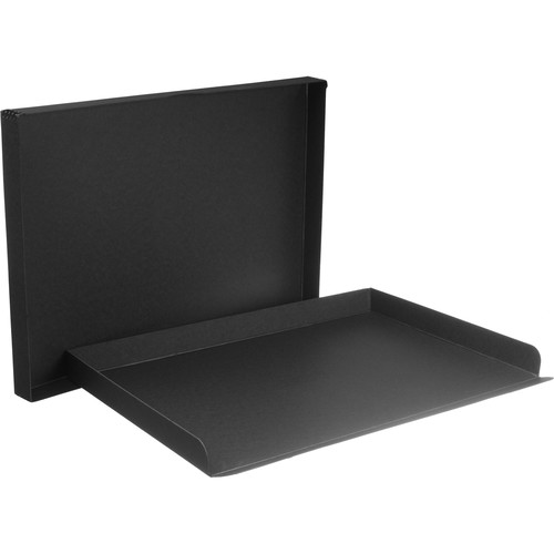 Archival Methods Drop-Front Archival Storage Box (Black 17.5 x 25.5 x 1.5