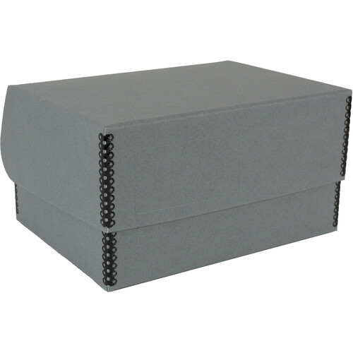 Archival Methods Hinged Lid Box (Gray 10.3 x 7.1 x 5.1