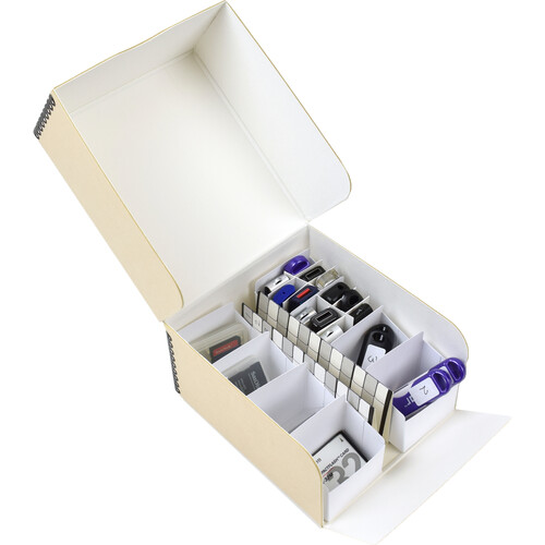 Archival Methods Drop Front Box with Hinged Lid (Tan)