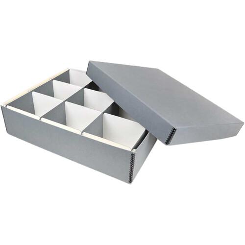 Archival Methods 9-Compartment Object Storage Short-Top Box