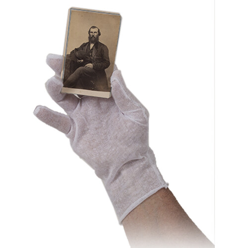 Archival Methods Lightweight Bleached Cotton Inspection Gloves (Large 12-Pack)