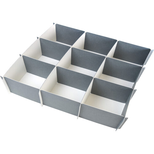 Archival Methods 9-Compartment Divider for Object Storage Box