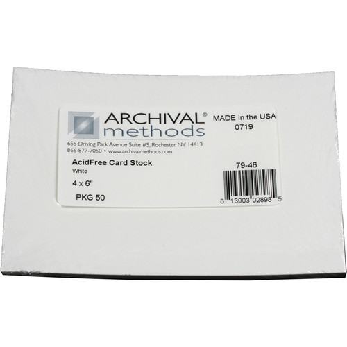 Archival Methods Acid-Free Card Stock (4 x 6