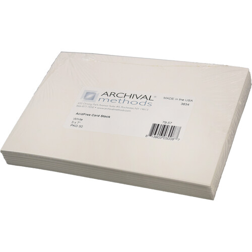 Archival Methods Acid-Free Card Stock (5 x 7