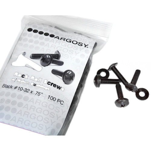 Argosy Rack Rail Screws (Pack of 100 Black Oxide Finish)