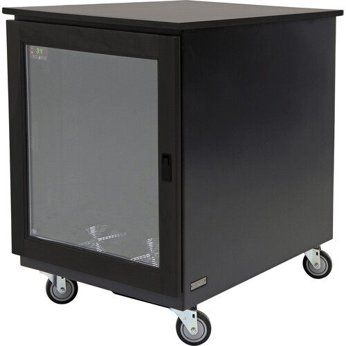 Argosy IsoBox PRO12 with Left-Hand Door Swing (12 RU Black Satin on Oak Trim)