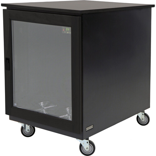 Argosy IsoBox PRO12 with Right-Hand Door Swing (12 RU Black Satin on Oak Trim)