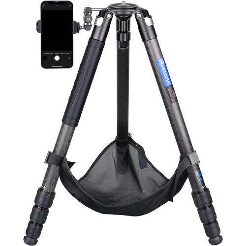 ARTCISE AS80C+MA Carbon Fiber Tripod with 65mm Bowl Magic Arm & Smartphone Holder (Black)