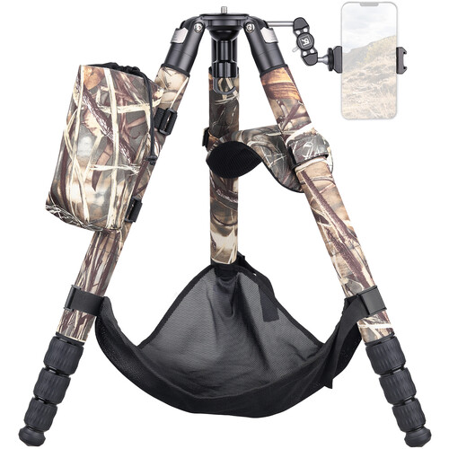 ARTCISE AS80CH Carbon Fiber Tripod with 65mm Bowl Magic Arm and Smartphone Holder (Camouflage)