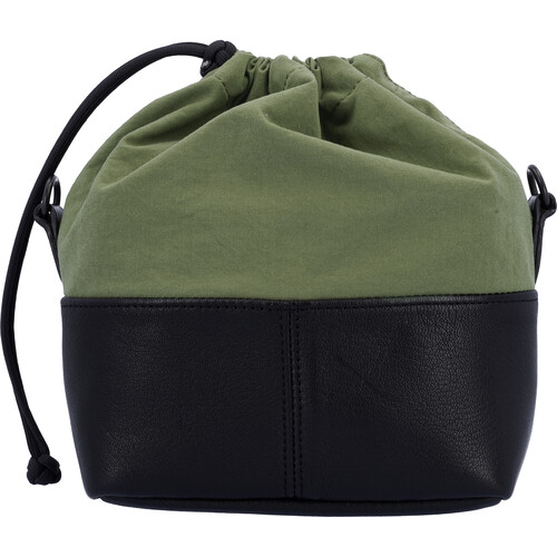 Artisan & Artist ACAM-CP210 Leather and Fabric Camera Pouch (Khaki)