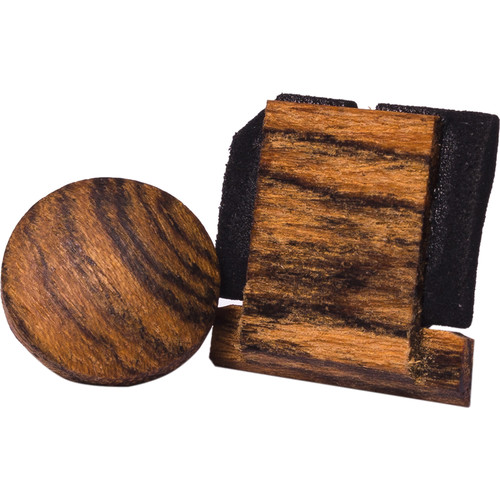 Artisan Obscura Soft Shutter Release & Hot Shoe Cover Set (Large Convex Threaded Bocote Wood)